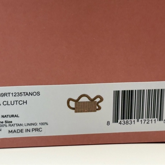 NWT Cult Gaia Elsa Natural Clutch Tan - Picture 3 of 6